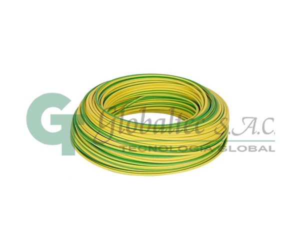 Cable NH-80 (Libre halógeno) 2.5mm2 amarillo/verde 0.45/0.75KV- [NH-80 2.5MM2] - INDECO
