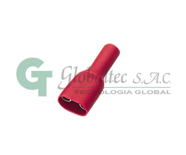 Terminal hembra totalmente aislado rojo AFH/A-1,5 - SOFAMEL