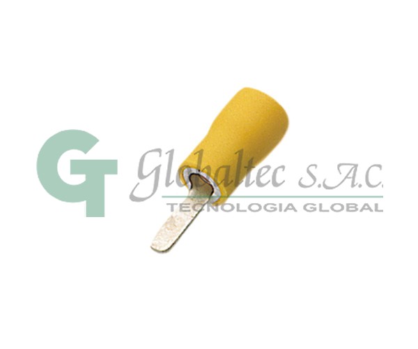 Terminal punta plana amarillo 10AWG6mm2 2.8mm APP-6 - SOFAMEL