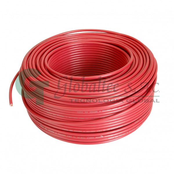 Cable THW-90 10 AWG rojo 450/750 V - INDECO