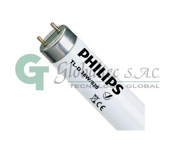 Fluorescente lineal TL-D 36W/830 T8 8300K luz calida G13 - PHILIPS