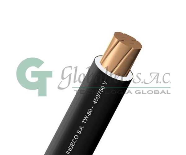 Cable TW-80 + PLUS 14AWG Negro 0.45/0.75KV - INDECO