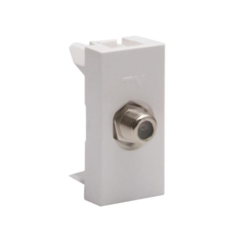 CONECTOR DE TV TIPO F MATIX GO COLOR 1 MODULO BLANCO - JW4202F - TICINO