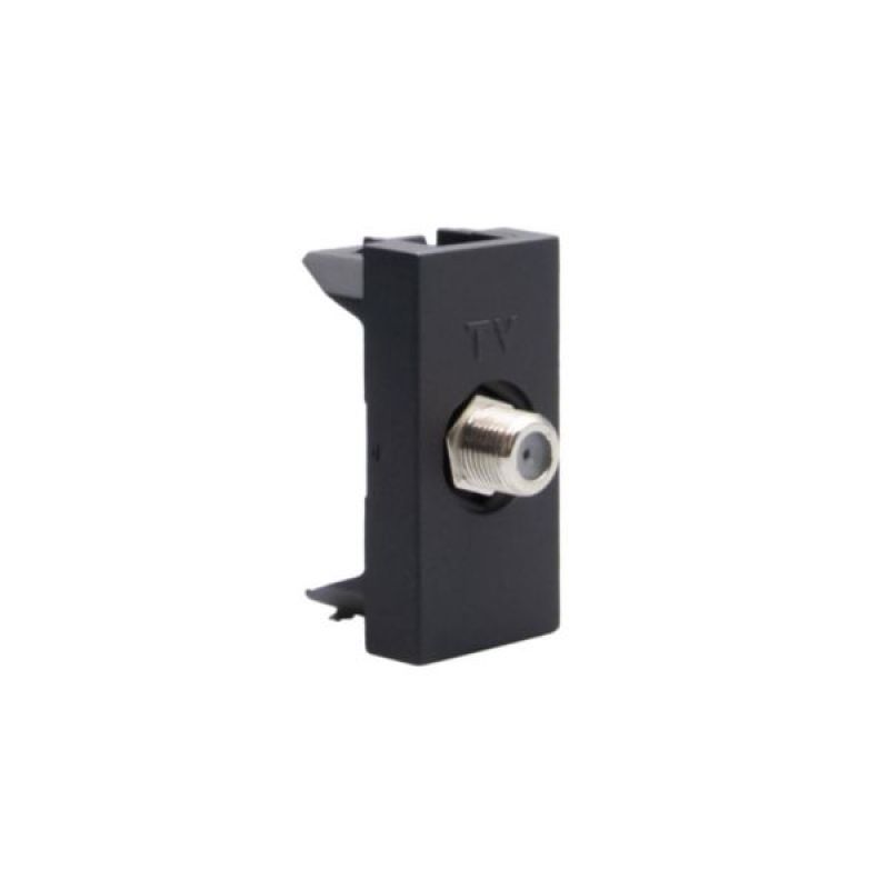 CONECTOR DE TV TIPO F MATIX GO COLOR 1 MODULO NEGRO - JB4202F - TICINO