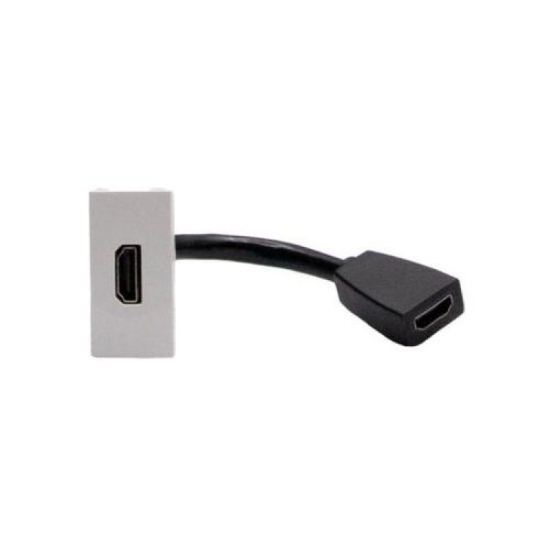 CONECTOR HDMI PRECONECTORIZADO MATIX GO 1 MODULO BLANCO - JW4284P - TICINO