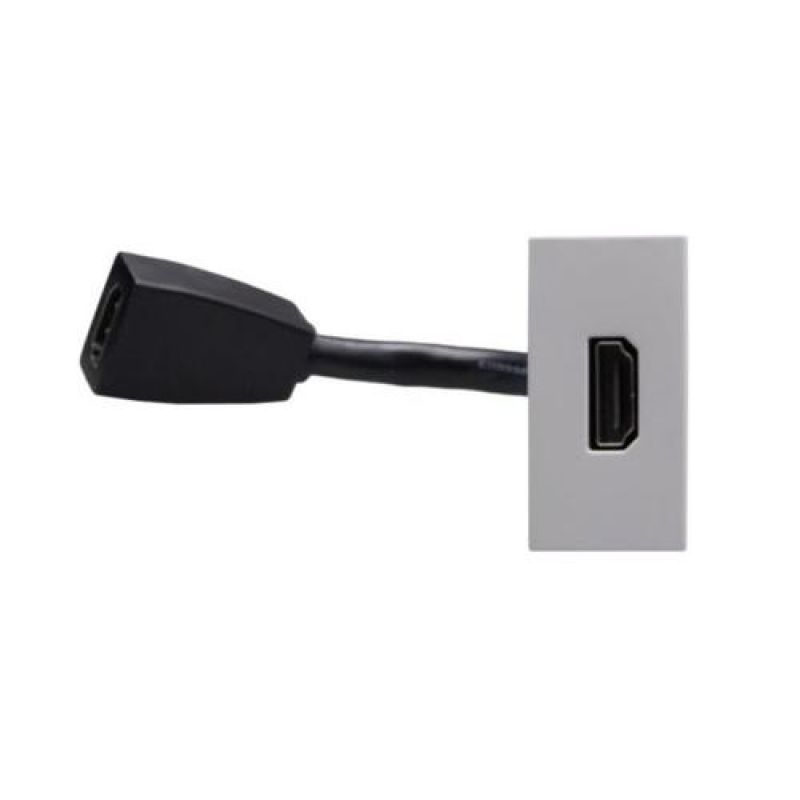 CONECTOR HDMI PRECONECTORIZADO MATIX GO 1 MODULO GRIS - JG4284P - TICINO