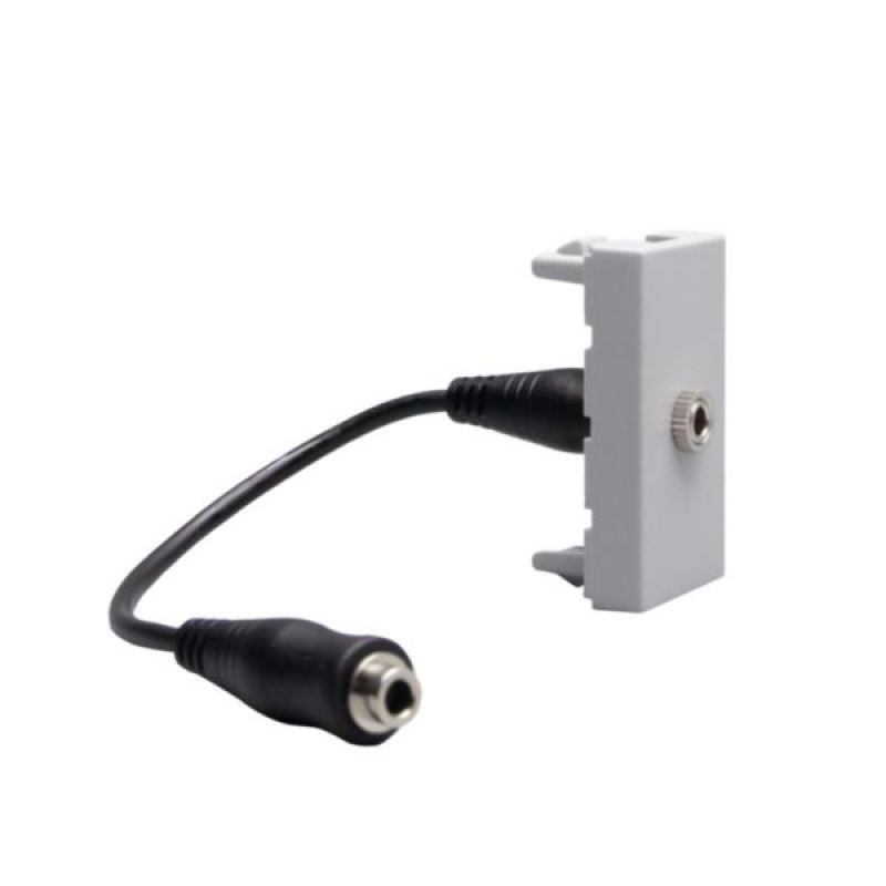 CONECTOR JACK 3.5 PRECONECTORIZADO MATIX GO GRIS - JG4280 - TICINO