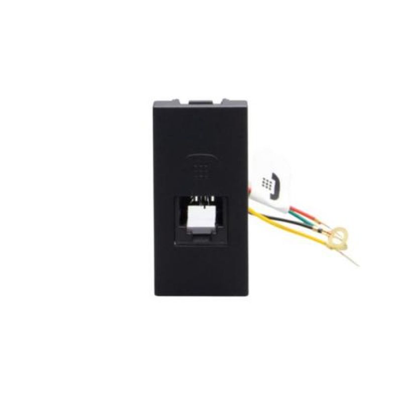 CONECTOR TELEFONICO RJ-11 MATIX GO 1 MODULO NEGRO - JB4257RJ11 - TICINO