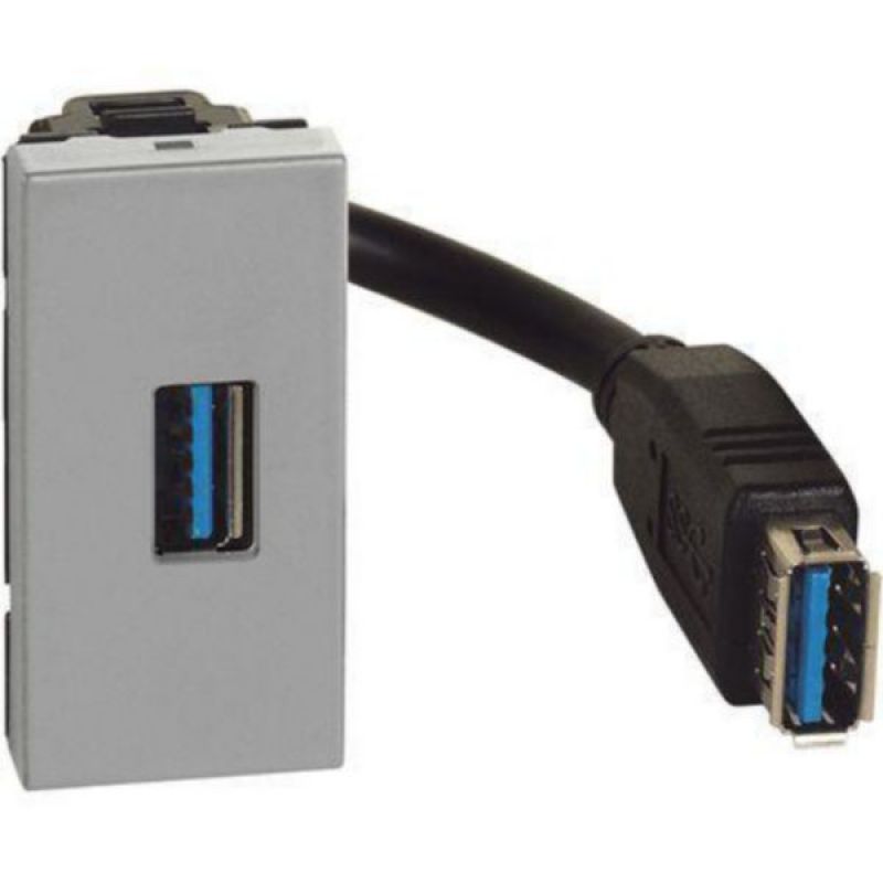 CONECTOR USB DATA MATIX GO 1 MODULO GRIS - JG4285P - TICINO