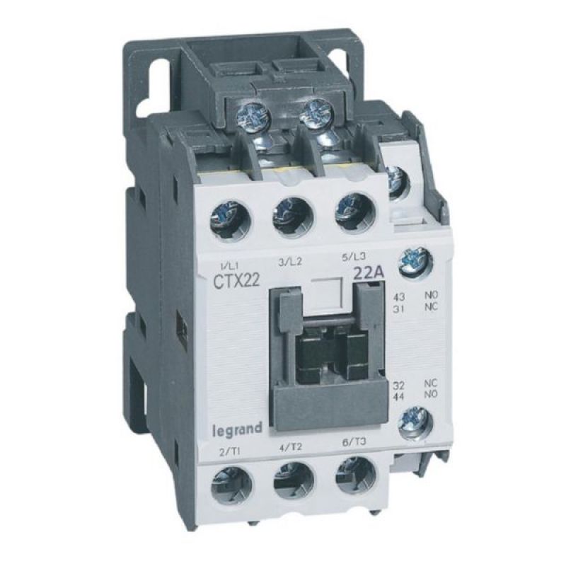 CONTACTOR CTX3, 22A 3P 1NO+1NC, BOBINA 24VAC 416110- [416110] - LEGRAND