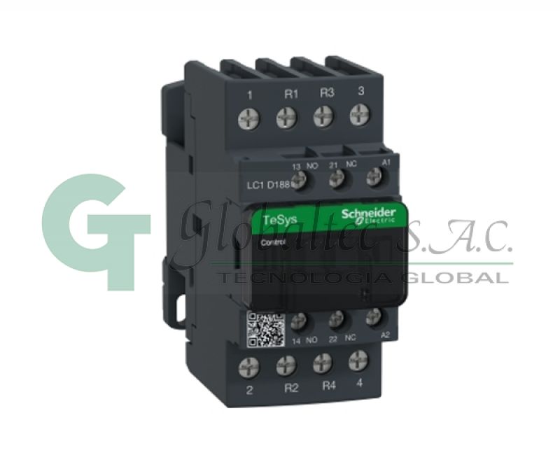 CONTACTOR TETRAPOLAR 32AAC1 2NA+2NC BOB:110VAC 50/60HZ - LC1D188F7 - SCHNEIDER