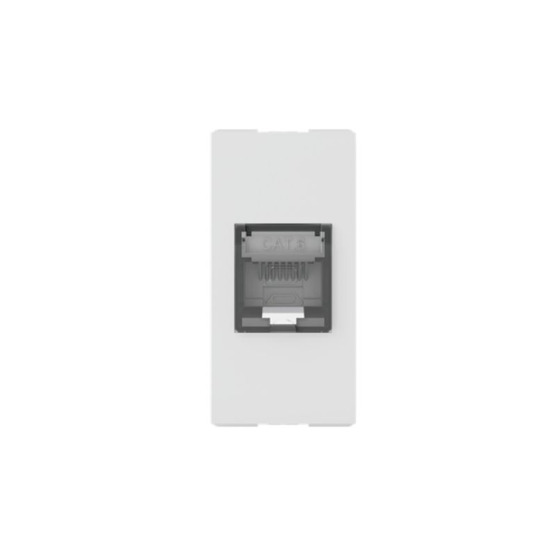 DADO CONECTOR RJ45 SIMPLE  SIN PLACA  BLANCO ORIGEN - N0118.6 BL - 2CLA011860N1102 - ABB