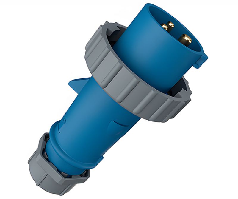 Enchufe Industrial 2X16A+T 250V IP67 6H Azul - MENNEKES - Equipos de Automatización