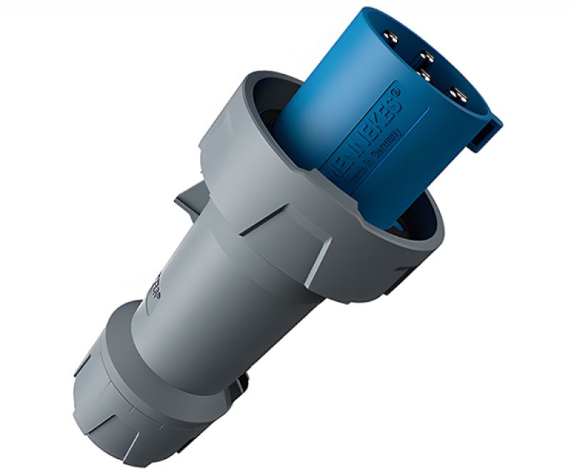 Enchufe Industrial 3X63A+T 250V IP67 Azul 3305 - MENNEKES - Equipos de Automatización