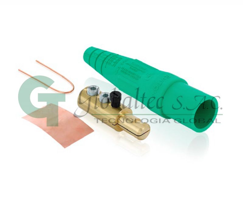 ENCHUFE MACHO UNIP.400A 600V 2TORN.FIJ.1/0-4/0 VERDE - 16D24-G - LEVITON