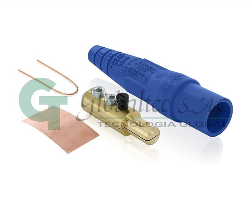 ENCHUFE MACHO UNIP.400A 600V 2TORN.FIJ.1/0-4/0 AZUL- 16D24-B - LEVITON