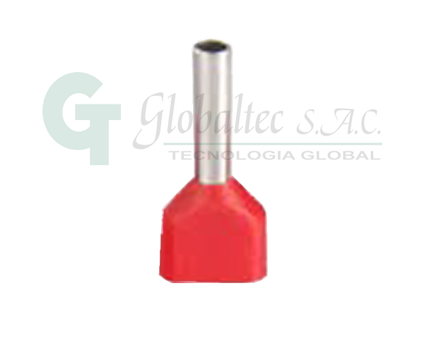 Terminal tubular sobremoldeado rojo 1.00mm2 APF/L-1,00 - SOFAMEL