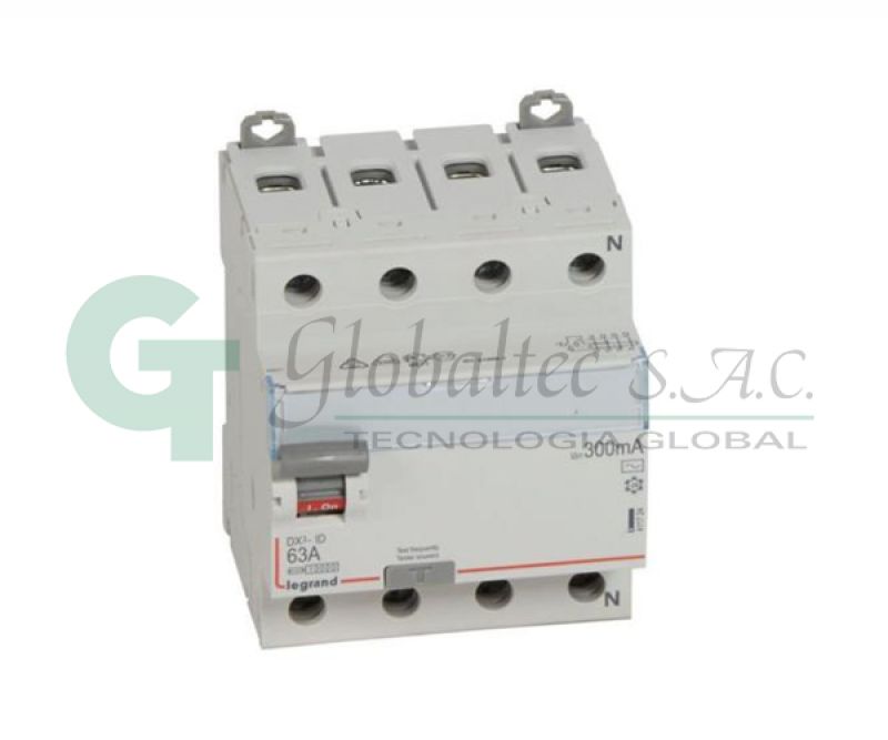 INTDIFERENCIAL DX3-ID 4X63A 300MA 400V 4MODDIN - [411724] - LEGRAND