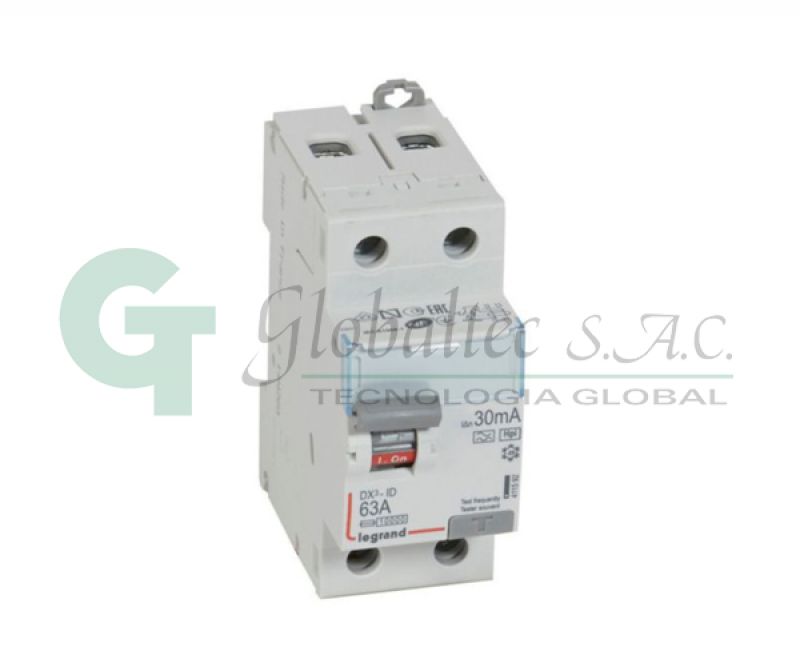 INTDIFERENCIAL HPI DX3-ID 2X63A 230V 30MA 2MODDIN - [411592] - LEGRAND
