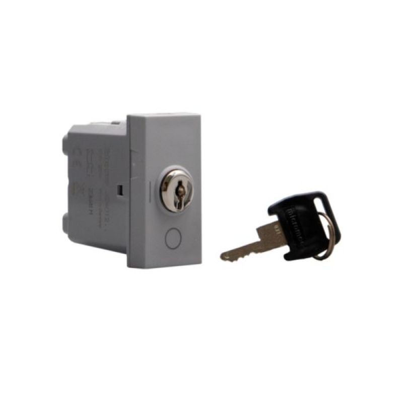 INTERRUPTOR BIPOLAR C/LLAVE 16AX MATIX GO 1 MODULO GRIS - JG4012 - TICINO