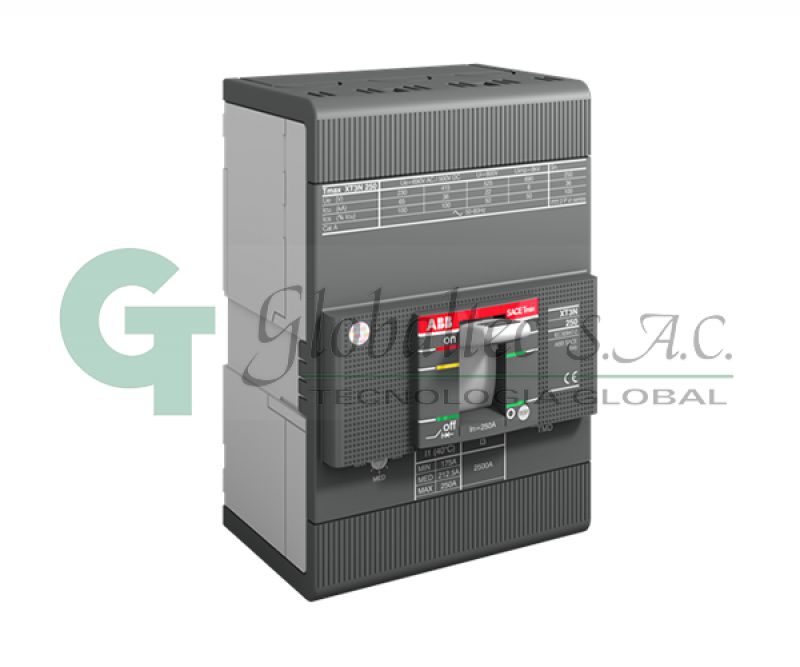 INTERRUPTOR CAJA MOLDEADA REG:3X87.5-125A 50/36KA 220/415V XT3N250TMD125-1250- 1SDA068056R1 - ABB