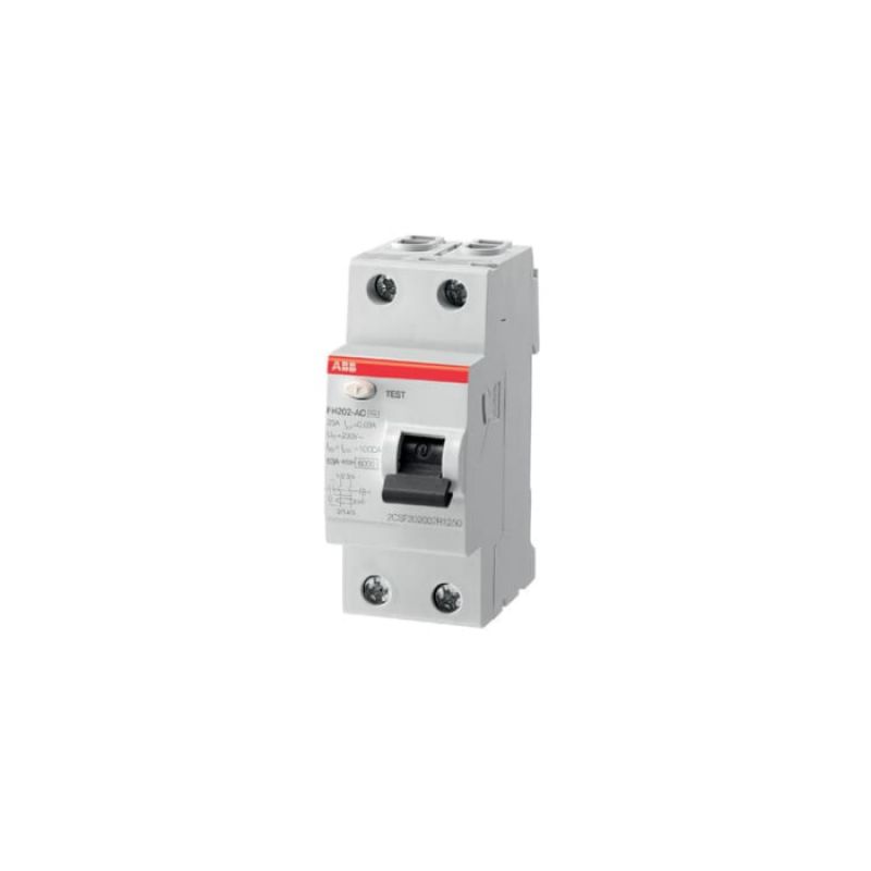 INTERRUPTOR DIFERENCIAL 2X25A 30MA TIPO AC FH202 AC-25/0.03 - [2CSF202066R1250] - ABB