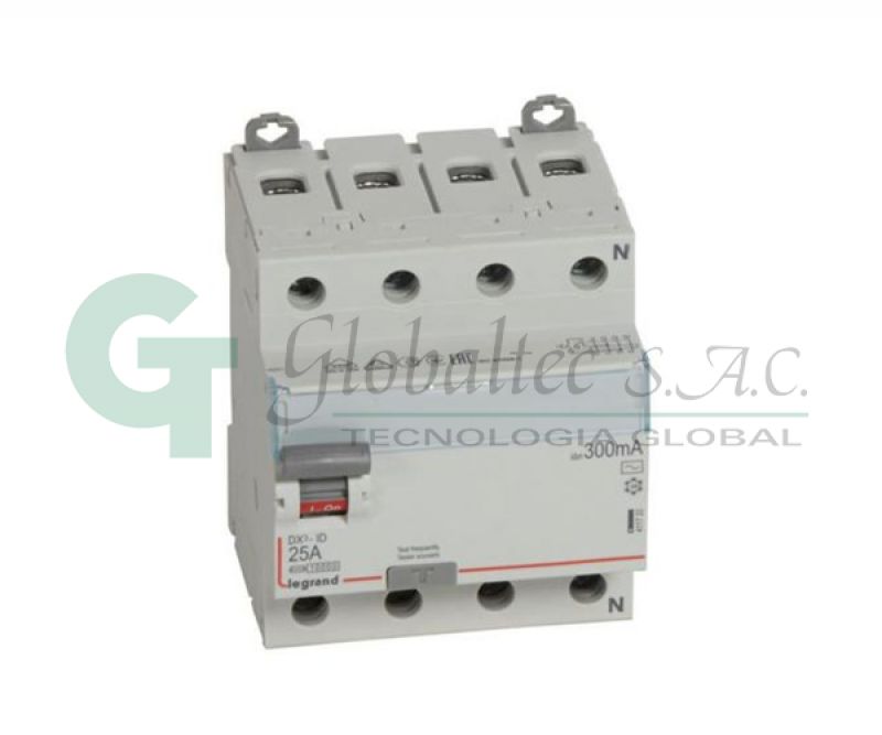 INTERRUPTOR DIFERENCIAL DX3-ID 4X25A 300MA 400V 4MODULOS DIN - [411722] - LEGRAND
