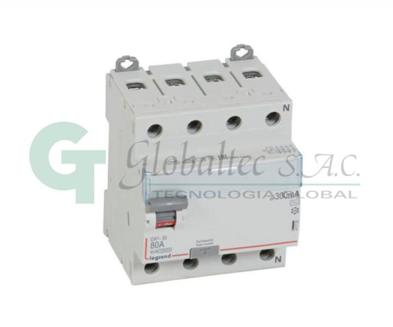 INTERRUPTOR DIFERENCIAL DX3-ID 4X80A 300MA 400V 4MODDIN - [411725] - LEGRAND