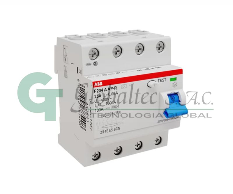 Interrupteur Différentiel ABB 2P Type F 40A 30mA - Modèle F202F-40/0,03 - Haute Qualité Et Durable