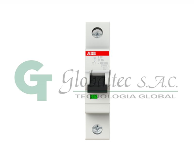 INTERRUPTOR TERMOMAGNETICO 1X16A 10KA/230VAC C S201C-16 2CDS251001R0164 ABB