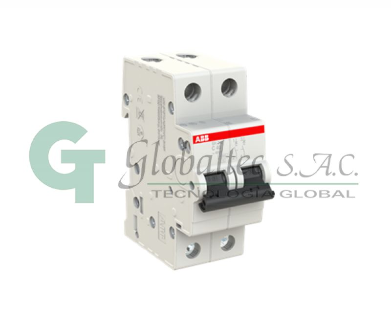 INTERRUPTOR TERMOMAGNETICO 2X40A 10KA/230VAC SH202-C40- 2CDS212001R0404 - ABB