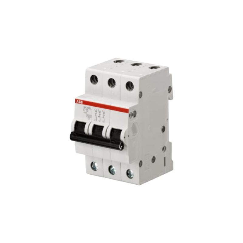 INTERRUPTOR TERMOMAGNETICO 3X2A 400VAC SH203L-C02 RIEL- [2CDS243001R0024] - ABB