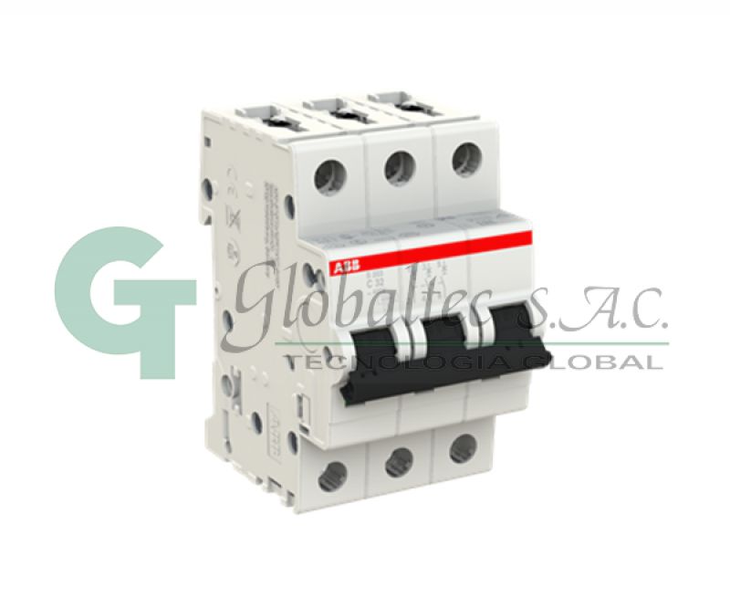INTERRUPTOR TERMOMAGNETICO 3X32A 20KA 220V S203C32 RIEL- 2CDS253001R0324 - ABB