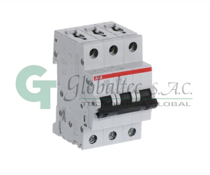 INTERRUPTOR TERMOMAGNETICO 3X50A 20KA 220V S203C50 RIEL- 2CDS253001R0504 - ABB