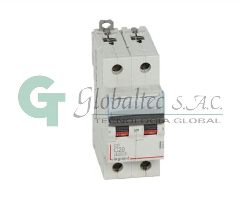 INTERRUPTOR TERMOMAGNETICO DIN DX3-6000C16 2X16A - 407800 - LEGRAND