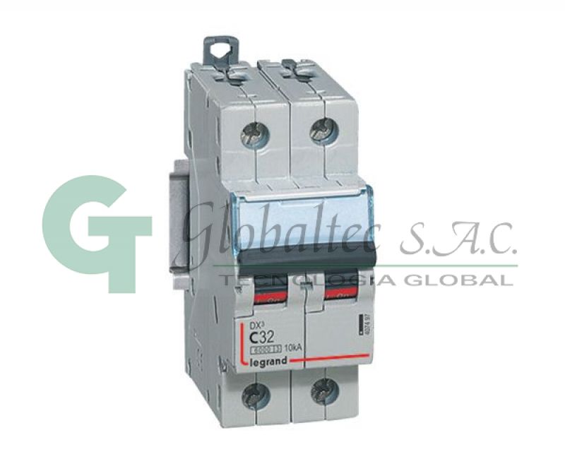 INTERRUPTOR TERMOMAGNETICO DIN DX3-6000C25 2X25A - 407802 - LEGRAND