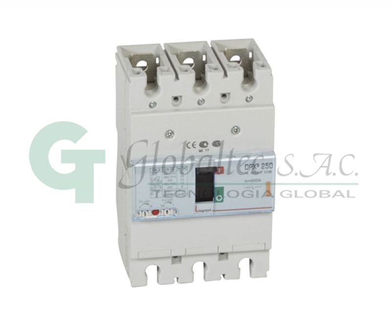 INTERRUPTOR TERMOMAGNETICO DPX3 250 REG: 3X160A-200A 25KA-380/415VAC - 420208 - LEGRAND