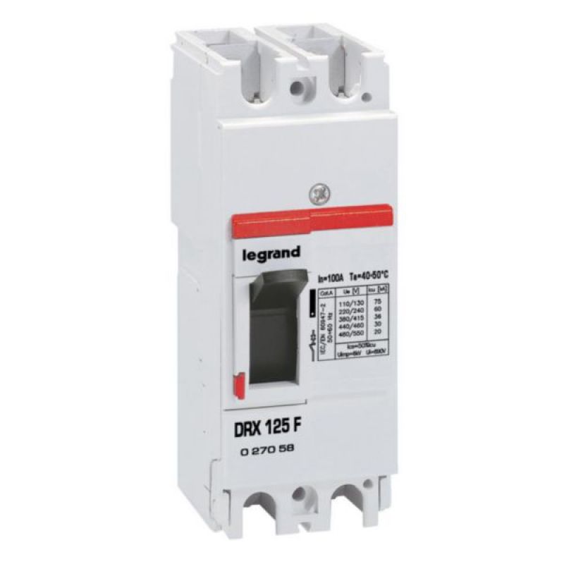INTERRUPTOR TERMOMAGNETICO FIJO 2X100A 35KA/400VDRX 027058- [027058] - LEGRAND