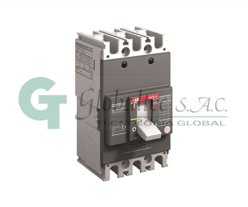 INTERRUPTOR TERMOMAGNETICO FIJO 3X125A 25KA 220V A1B125TMF1251250 1SDA066708R1 - ABB