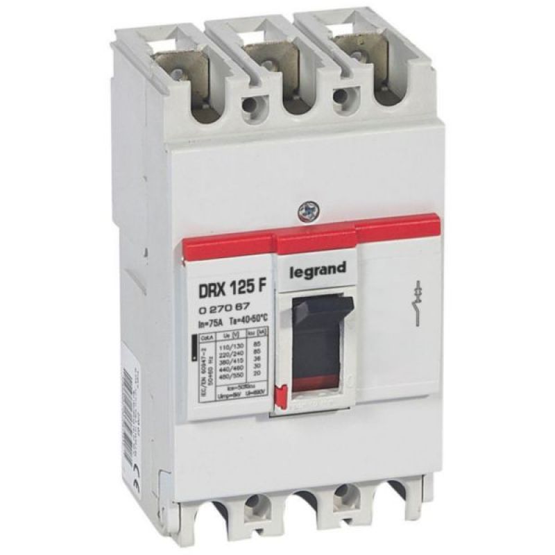 INTERRUPTOR TERMOMAGNETICO FIJO 3X75A 35KA/400VDRX 027067- [027067] - LEGRAND