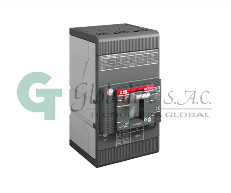 INTERRUPTOR TERMOMAGNETICO REG:112-160A 25KA/220V 18KA/380V XT1B160TMD- 1SDA066809R1 - ABB