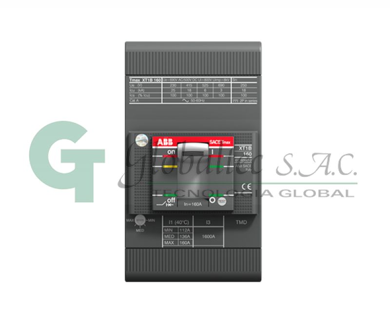 INTERRUPTOR TERMOMAGNETICO REG:11.2.-16A 25KA XT1B160TM- 1SDA066799R1 - ABB