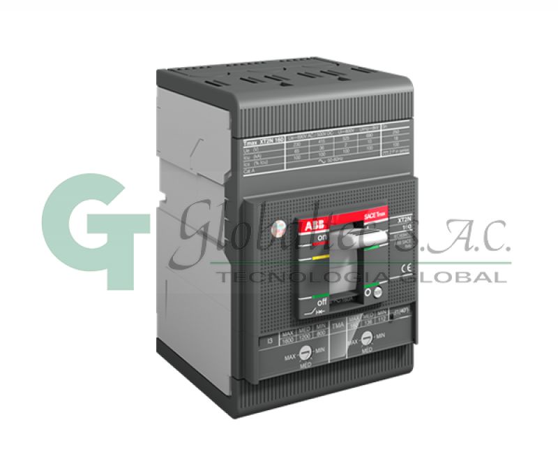 INTERRUPTOR TERMOMAGNETICO REG:14-20A 100KA XT2H160TMD2- 1SDA067595R1 - ABB