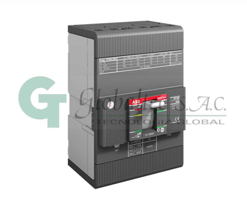 INTERRUPTOR TERMOMAGNETICO REG:140-200A 85KA XT3S250TMD- 1SDA068220R1 - ABB