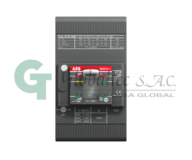 INTERRUPTOR TERMOMAGNETICO REG:17.5-25A 65/36KA 230/440VAC  XT1N160TMD25-450- 1SDA080829R1 - ABB
