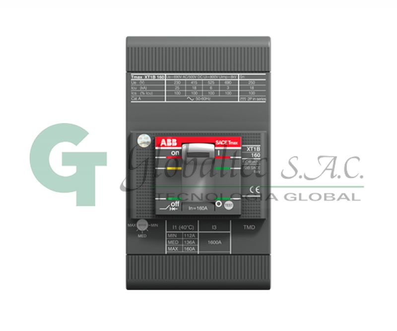 INTERRUPTOR TERMOMAGNETICO REG:3X112-160A 40KA/220V 25KA/380V XT1C160TMD- 1SDA067399R1 - ABB
