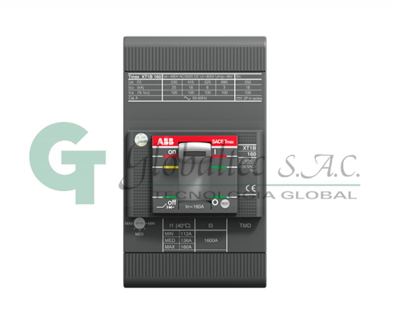 INTERRUPTOR TERMOMAGNETICO REG:3X70-100A 65KA/220V 36KA/380V XT1N160TMD1- 1SDA067416R1 - ABB