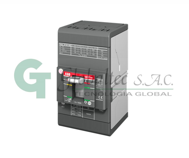 INTERRUPTOR TERMOMAGNETICO REG:56-80A 25KA/230V 15KA/440V XT1B160TMD80- 1SDA066806R1 - ABB
