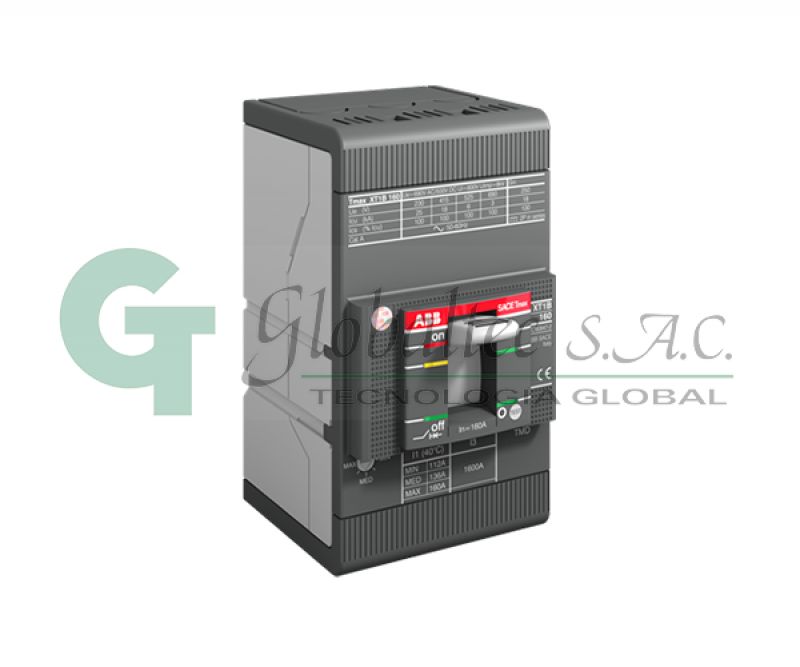 INTERRUPTOR TERMOMAGNETICO REG:56-80A 65KA/220V 36KA/380V XT1N160TMD80 1SDA067415R1 ABB