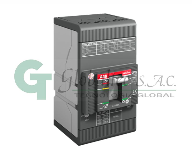 INTERRUPTOR TERMOMAGNETICO REG:87.5-125A 65KA/230V 36KA/380V XT1N 160 TMD - 1SDA067417R1 - ABB